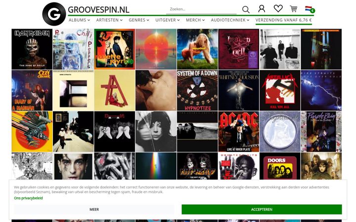 Skjermbilde av groovespin.nl