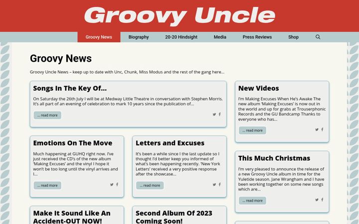 Screenshot of groovy-uncle.co.uk