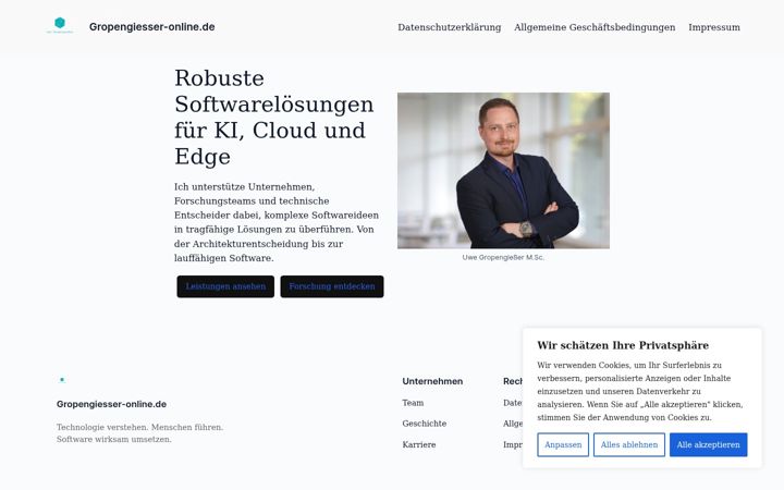 Screenshot of gropengiesser-online.de