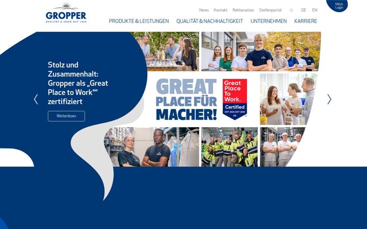 Screenshot of gropper.de