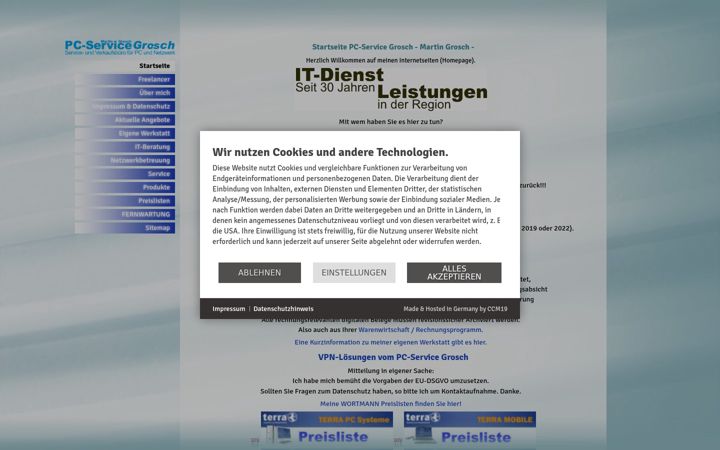 Screenshot of grosch-pc.de