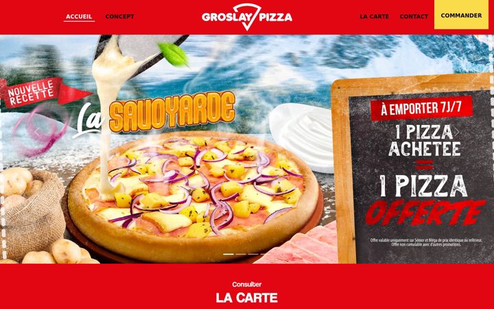 Screenshot of groslaypizza.fr
