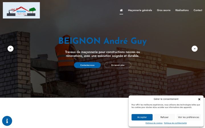 Screenshot of grosoeuvre-beignon.fr