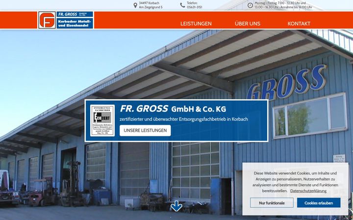 Screenshot of gross-korbach.de