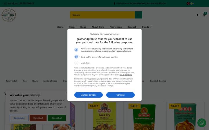 Screenshot of grossandgron.se