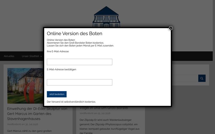 Screenshot of grossborstel.de