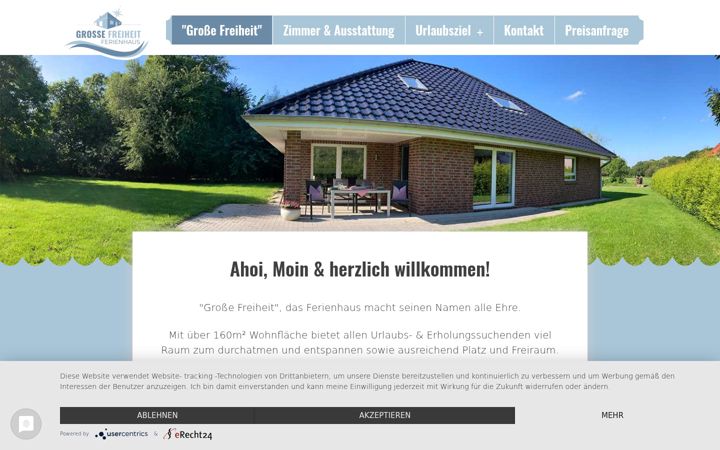 Screenshot of grosse-freiheit-ferienhaus.de