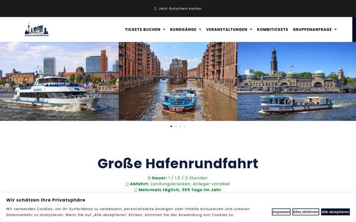 Screenshot of grosse-hafenrundfahrt.com