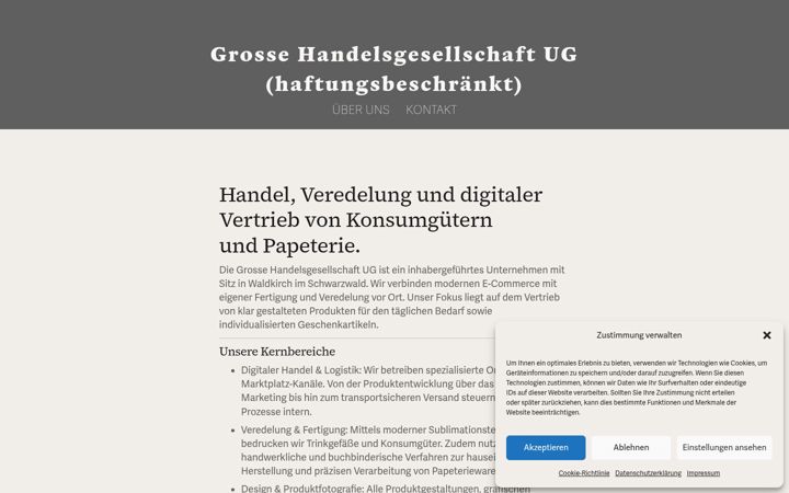 Screenshot of grosse-handelsgesellschaft.com
