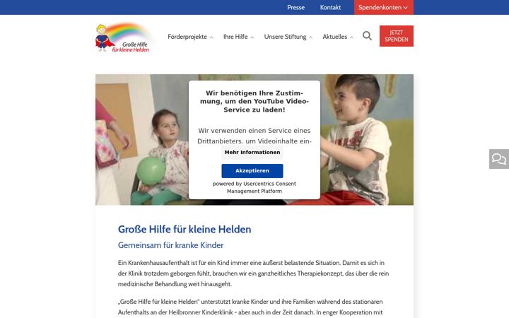 Screenshot of grosse-hilfe.de