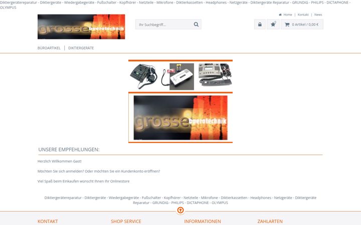 Screenshot of grossebuerotechnik.de