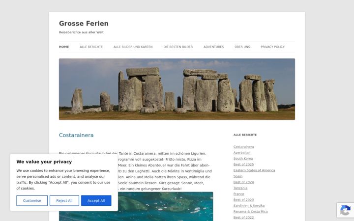 Screenshot of grosseferien.ch