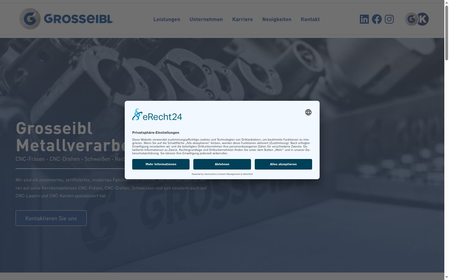 Screenshot tal-banner tal-kunsens muri qabel kwalunkwe interazzjoni