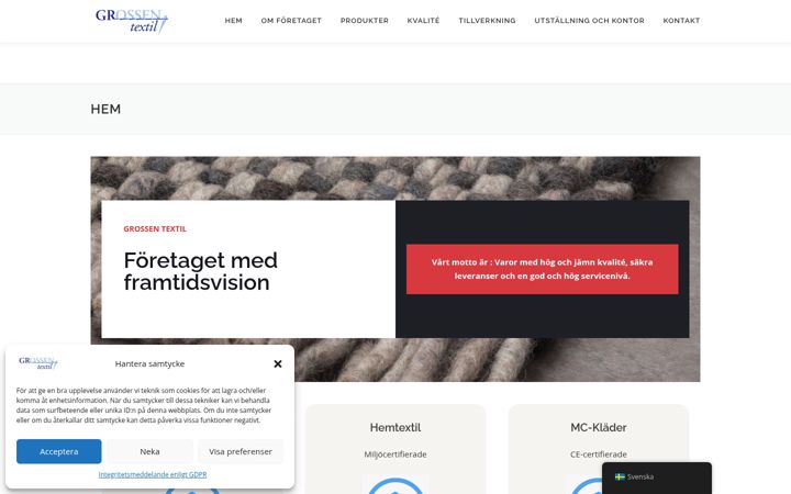 Screenshot of grossentextil.se