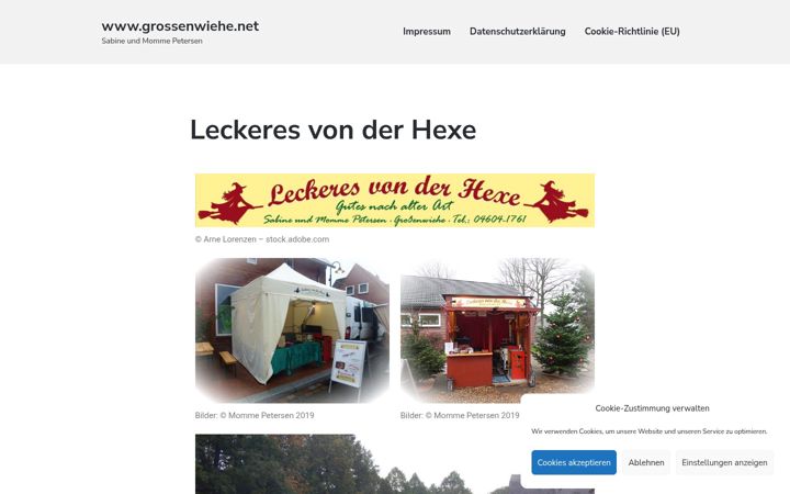 Screenshot of grossenwiehe.net