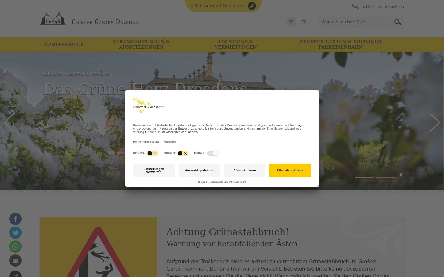 Screenshot tal-banner tal-kunsens muri qabel kwalunkwe interazzjoni