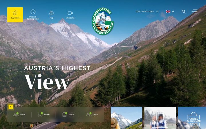 Screenshot of grossglockner.at