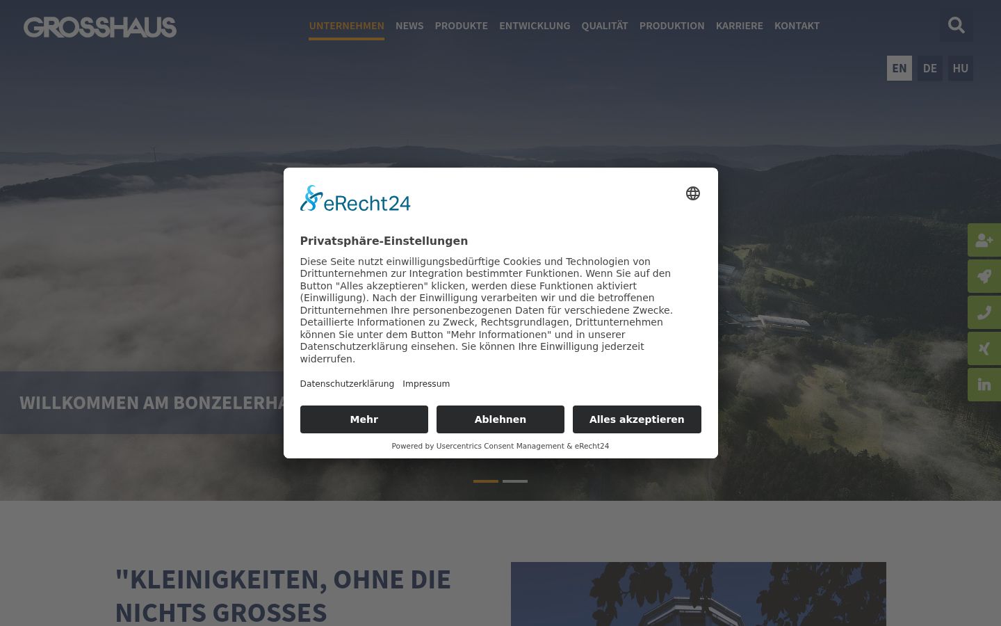Screenshot tal-banner tal-kunsens muri qabel kwalunkwe interazzjoni