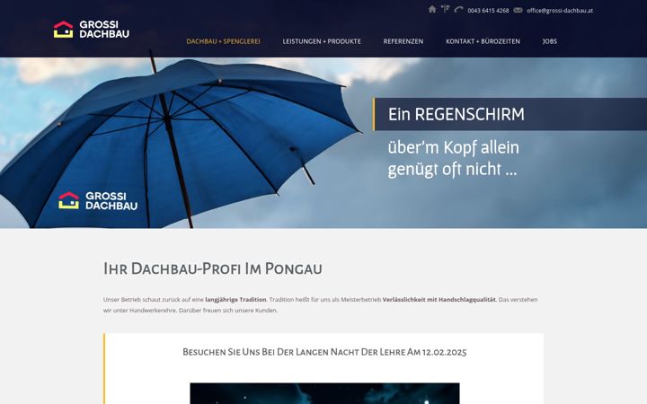 Screenshot of grossi-dachbau.at