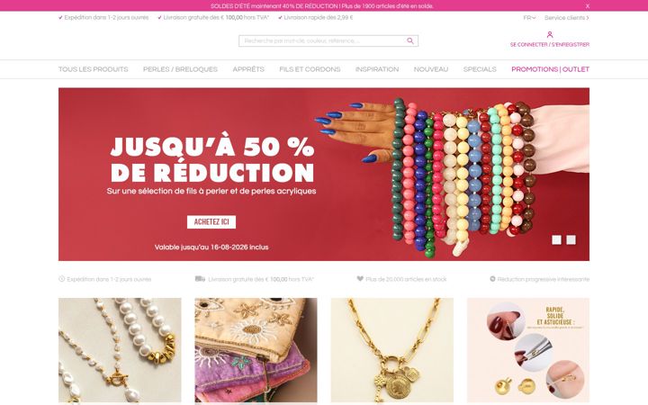 Screenshot of grossiste-en-perles.fr
