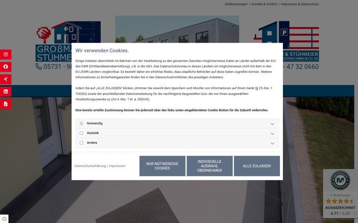 Screenshot of grossmann-stuehmeier.de