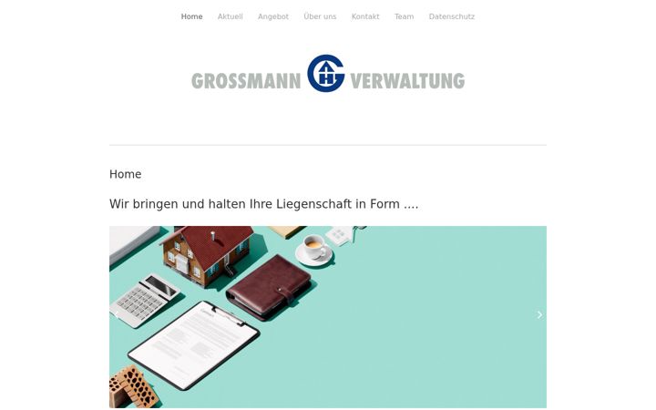 Screenshot of grossmannverwaltung.ch