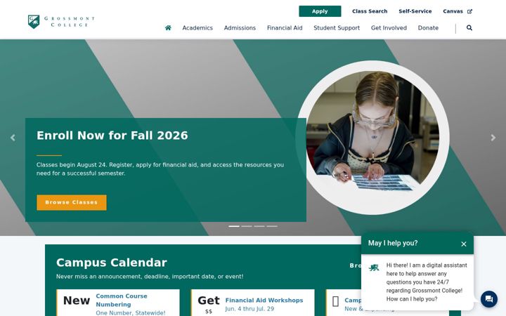 Screenshot of grossmont.edu