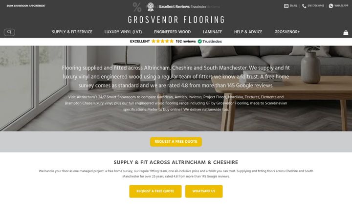 Screenshot of grosvenor-flooring.com