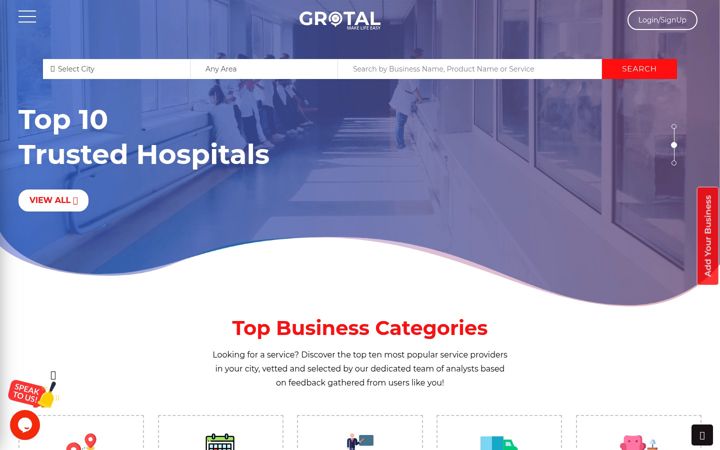 Screenshot of grotal.com