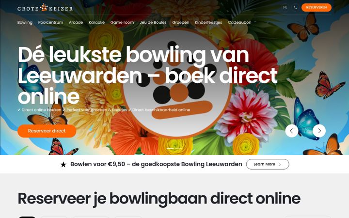 Captura de pantalla de grotekeizer.nl