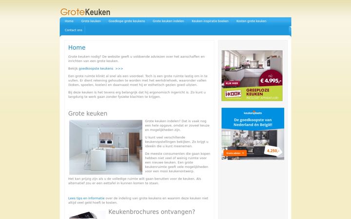 Screenshot of grotekeuken.nl