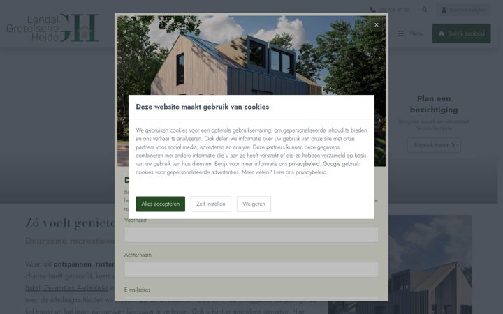 Screenshot of grotelscheheide.nl