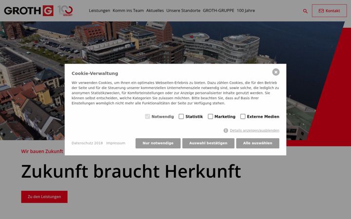 Screenshot of groth-gruppe.de