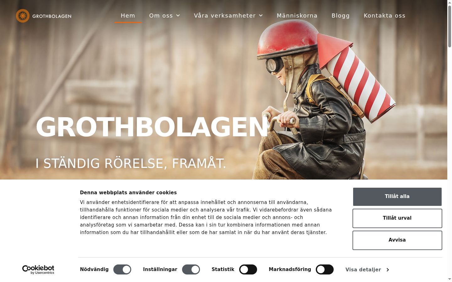 Screenshot van de toestemmingsbanner zoals getoond vóór enige interactie