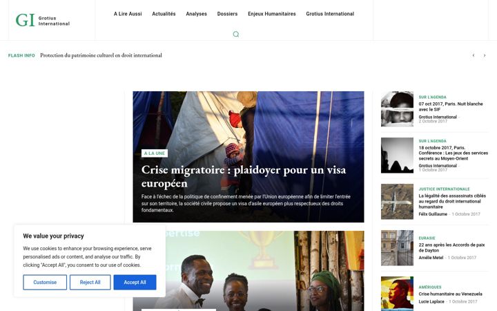 Screenshot of grotius.fr