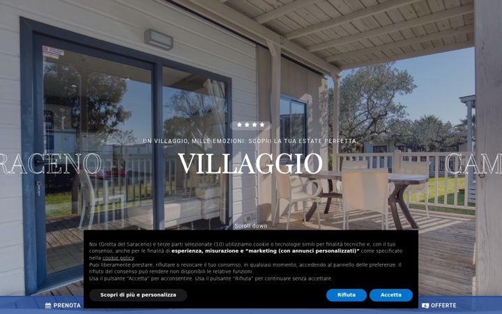 Screenshot of grottadelsaraceno.it