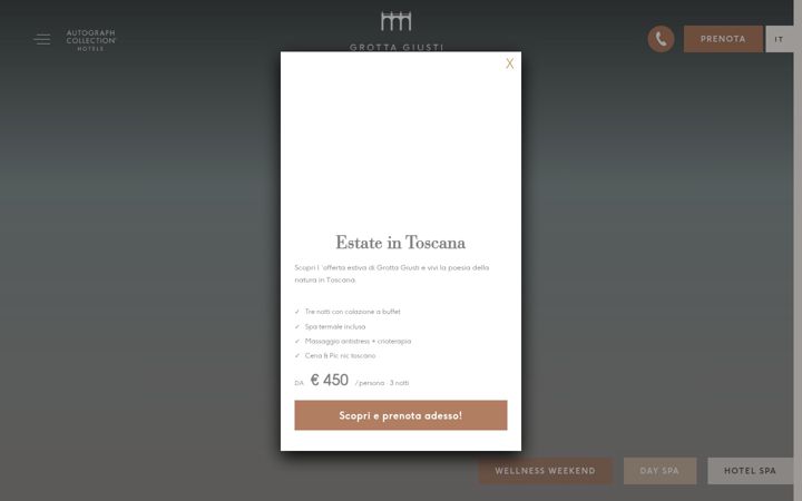 Screenshot of grottagiustispa.com