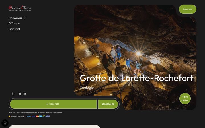 Screenshot of grotte-de-lorette.be