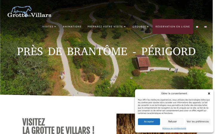 Screenshot of grotte-villars.com