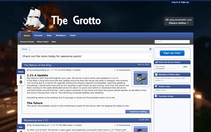 Screenshot of grottomc.com
