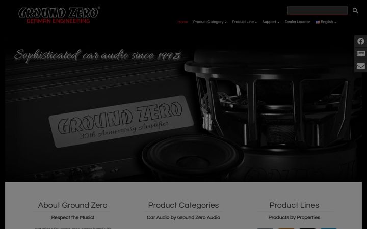 Screenshot of ground-zero-audio.com