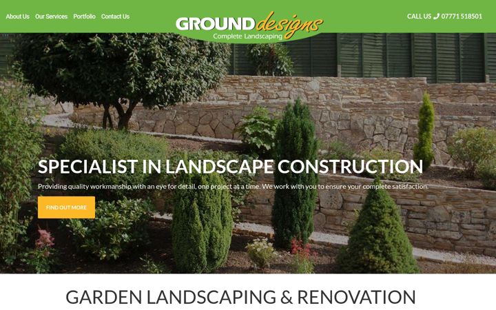Screenshot di grounddesignslandscaping.co.uk