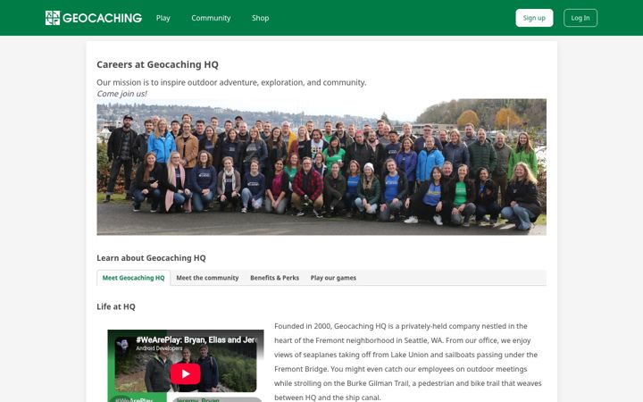 Screenshot of groundspeak.com