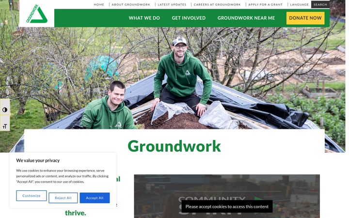 Screenshot of groundwork.org.uk