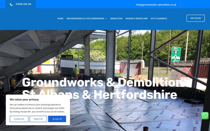 Screenshot of groundworks-demolition.co.uk