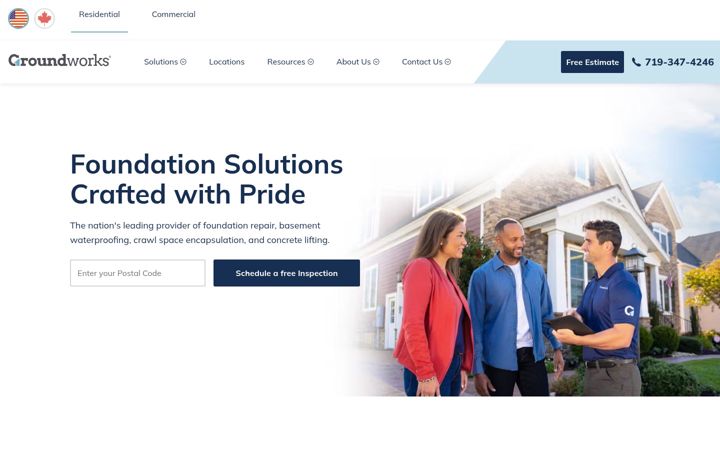 Screenshot of groundworks.com