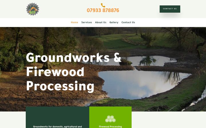 Screenshot of groundworksandfirewoodprocessing.co.uk
