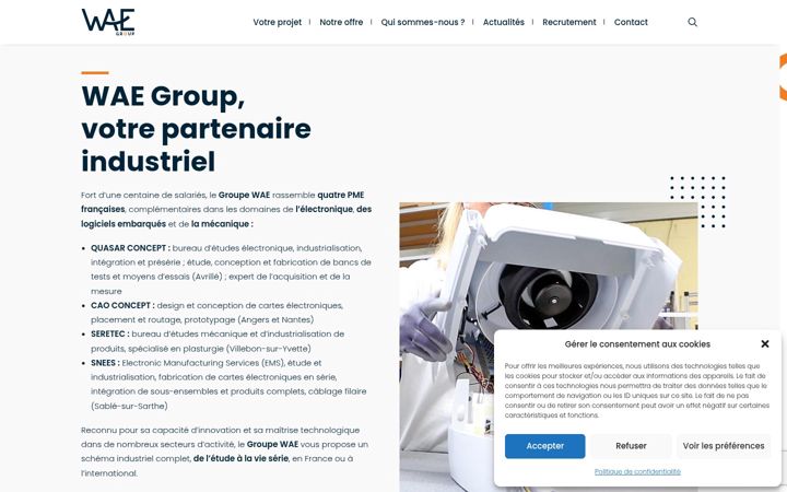 Screenshot of group-wae.com