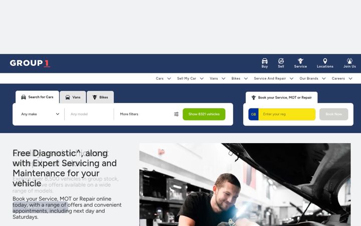 Screenshot of group1auto.co.uk