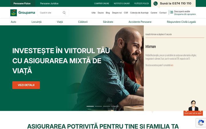 Screenshot of groupama.ro